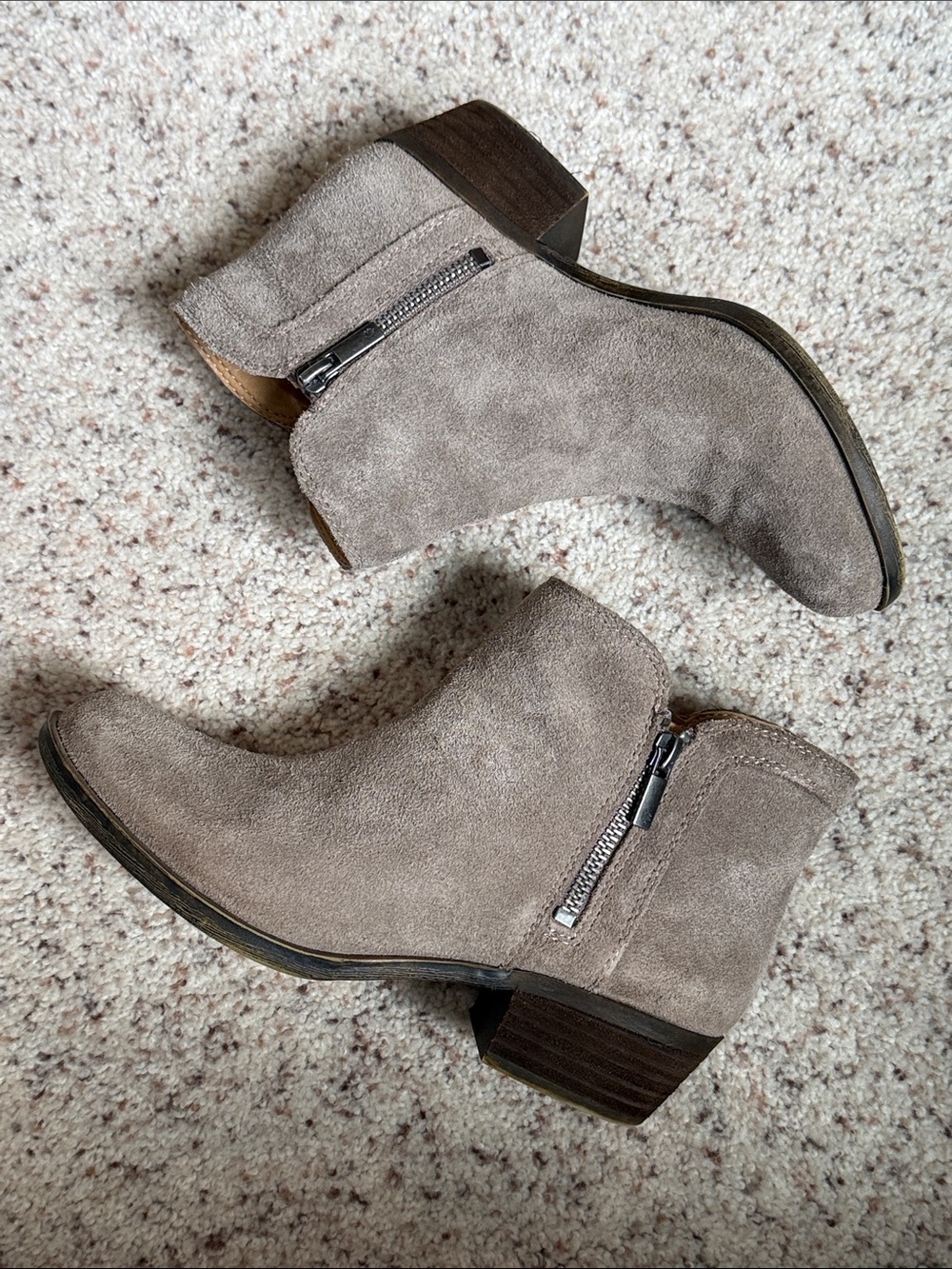 Lucky Brand Breah Suede Zip Ankle Boots - Picture 5 of 14